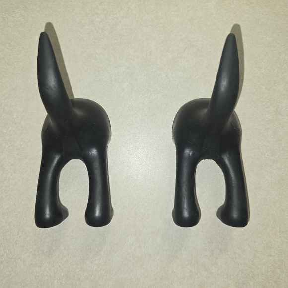 IKEA Other - Cute Black Silicone Dog Tail Towel Holders - Set of 2